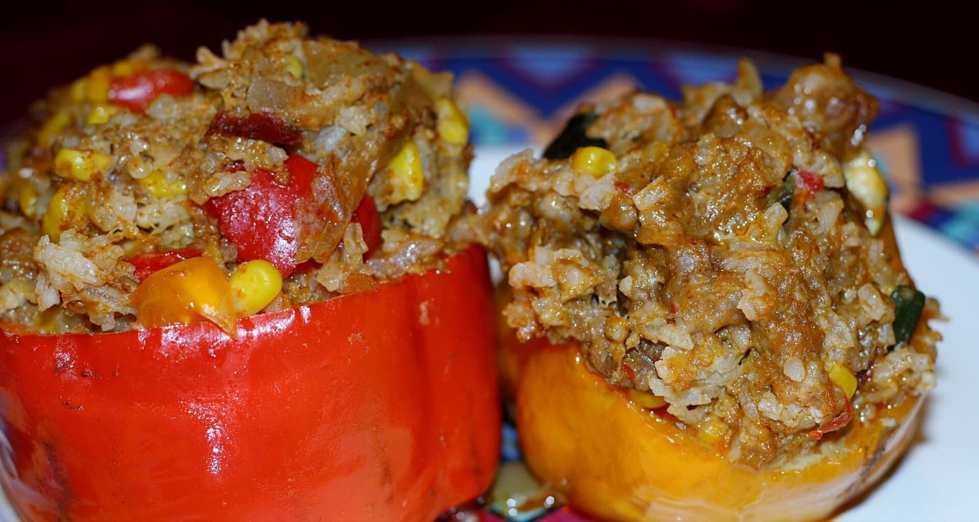 Gefüllte Paprika mit Bulgur
