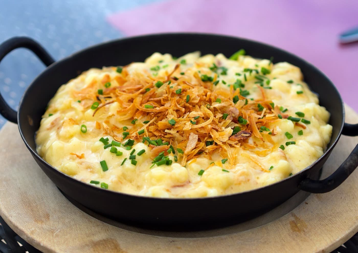 Käsespätzle mit Röstzwiebeln