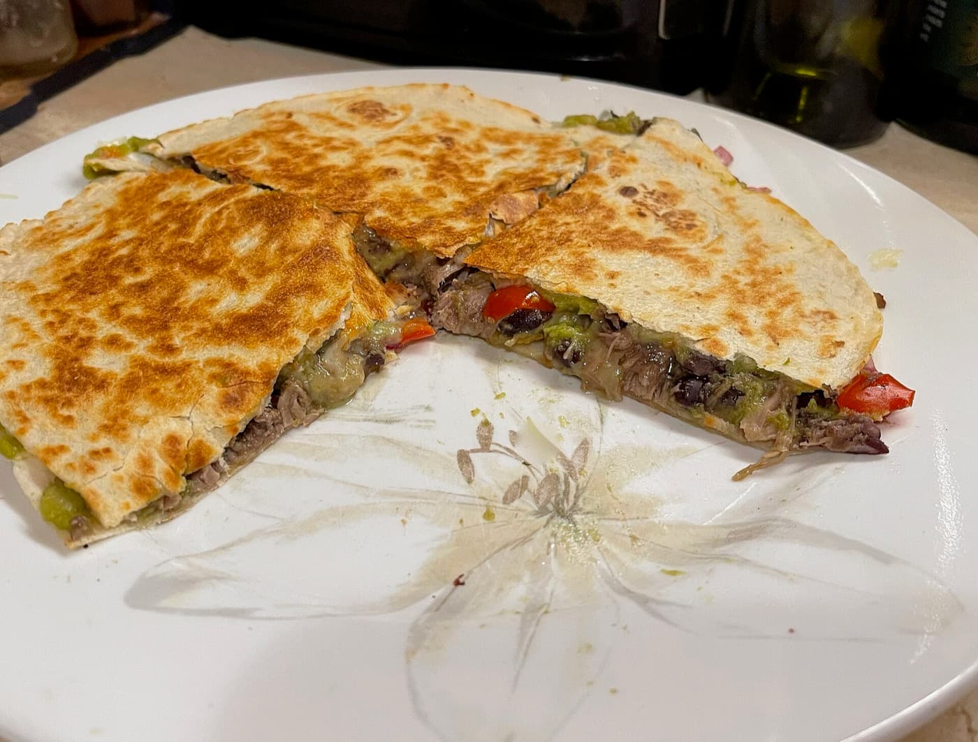 Quesadilla mit Bohnen und Käse